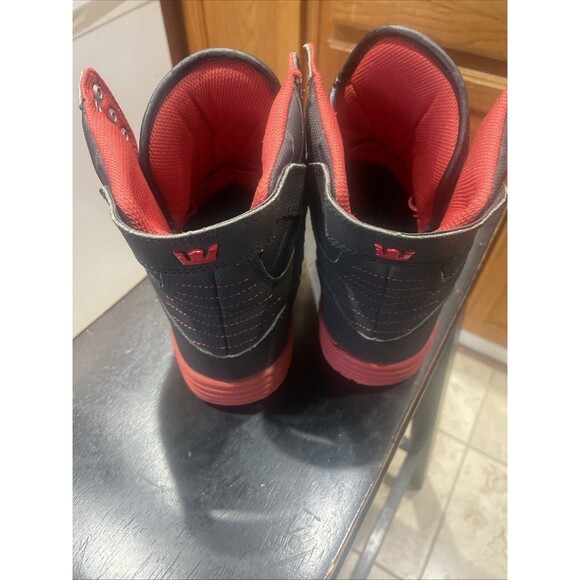Supra Skytop Lite Black/Red 214 DX08 Muska 001 Men’s Size US 10 - Picture 4 of 5